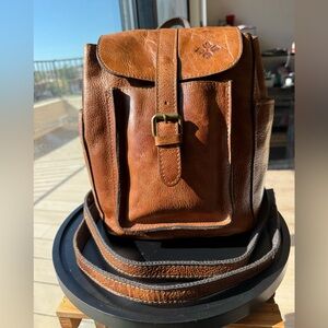 Patricia Nash Leather European Countryside Aberdeen Knapsack